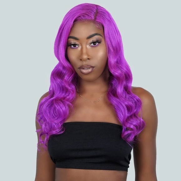 New Purple Lush Front Lace Wig 14” main image 9